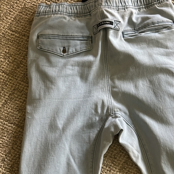 Zanerobe drop crotch jogger faded stretch denim pant - Picture 4 of 9